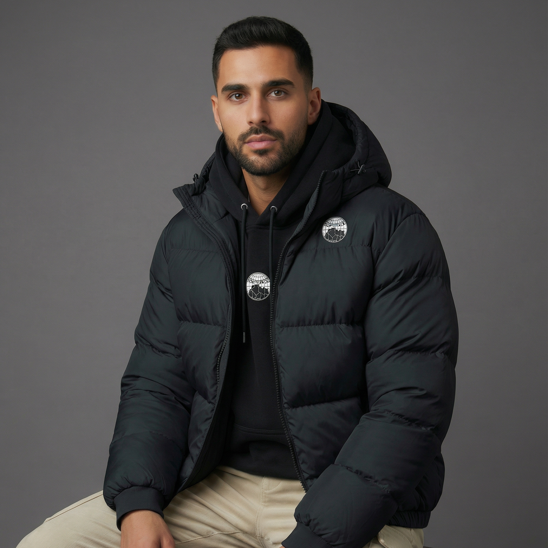 TNA ESSENTIALS | PUFFERJACKET (Donker) 